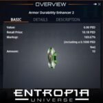 ขาย Armor Durability Enhancer 2 ในเกม Entropia Universe