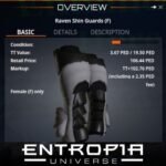 ขาย Raven Shin Guards (F) ในเกม Entropia Universe