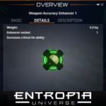 ขาย Weapon Accuracy Enhancer 1 ในเกม Entropia Universe