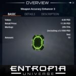 ขาย Weapon Accuracy Enhancer 3 ในเกม Entropia Universe