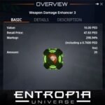 ขาย Weapon Damage Enhancer 3 ในเกม Entropia Universe