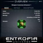 ขาย Weapon Economy Enhancer 1 ในเกม Entropia Universe