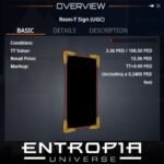 ขาย Reon-T Sign (UGC) ในเกม Entropia Universe